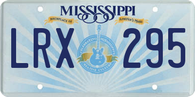 MS license plate LRX295