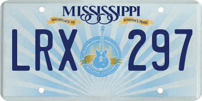 MS license plate LRX297