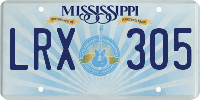 MS license plate LRX305