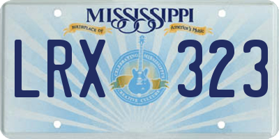 MS license plate LRX323