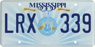 MS license plate LRX339