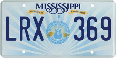MS license plate LRX369