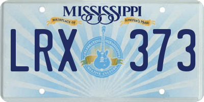 MS license plate LRX373