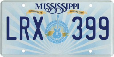 MS license plate LRX399