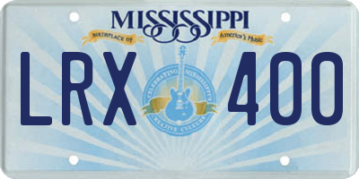 MS license plate LRX400
