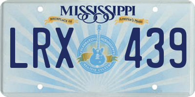 MS license plate LRX439