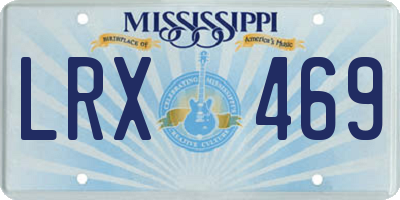 MS license plate LRX469