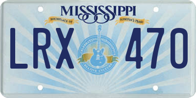 MS license plate LRX470