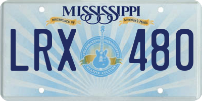MS license plate LRX480