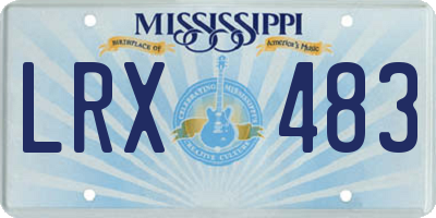 MS license plate LRX483