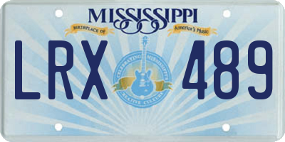 MS license plate LRX489