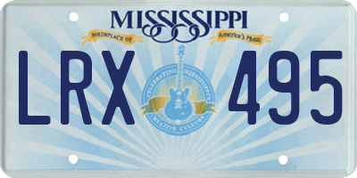 MS license plate LRX495