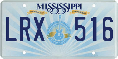 MS license plate LRX516