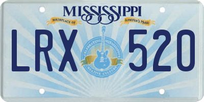MS license plate LRX520