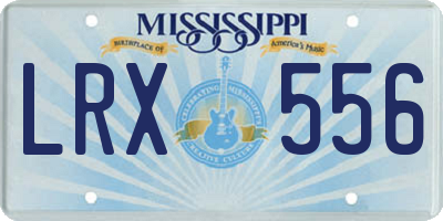 MS license plate LRX556