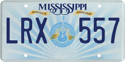 MS license plate LRX557