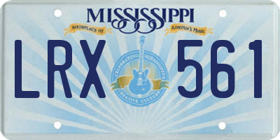 MS license plate LRX561