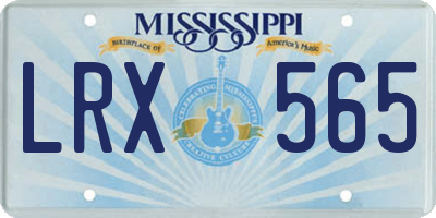 MS license plate LRX565