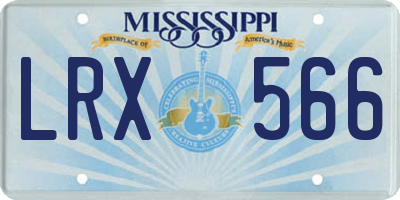 MS license plate LRX566