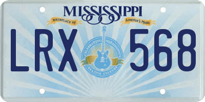 MS license plate LRX568