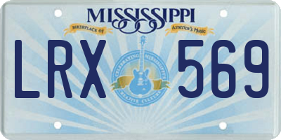 MS license plate LRX569