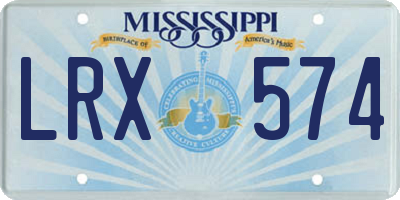MS license plate LRX574