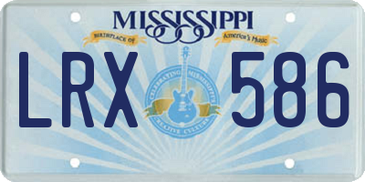 MS license plate LRX586