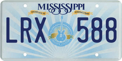 MS license plate LRX588