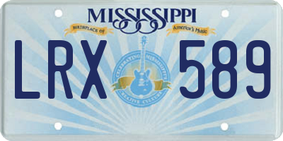 MS license plate LRX589