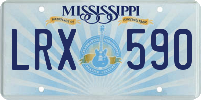 MS license plate LRX590