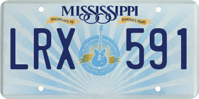 MS license plate LRX591