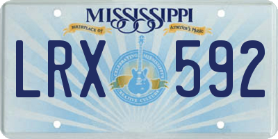 MS license plate LRX592