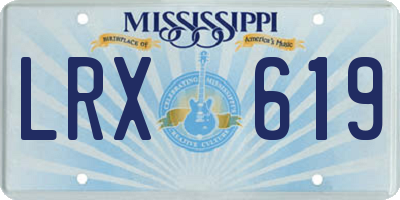MS license plate LRX619