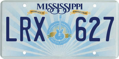 MS license plate LRX627