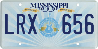 MS license plate LRX656