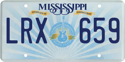 MS license plate LRX659