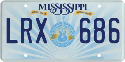 MS license plate LRX686