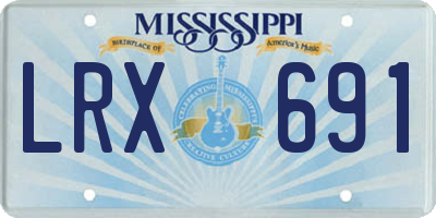 MS license plate LRX691