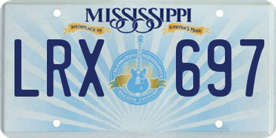 MS license plate LRX697