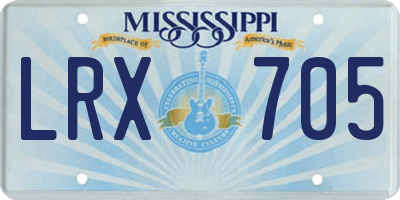 MS license plate LRX705