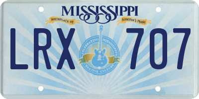 MS license plate LRX707
