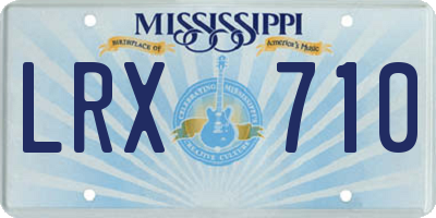 MS license plate LRX710