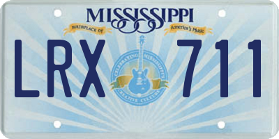 MS license plate LRX711