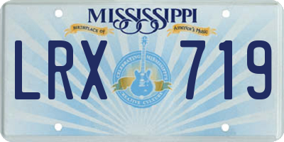 MS license plate LRX719