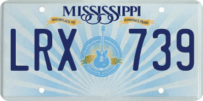 MS license plate LRX739