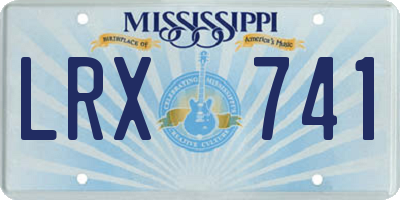 MS license plate LRX741