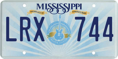 MS license plate LRX744