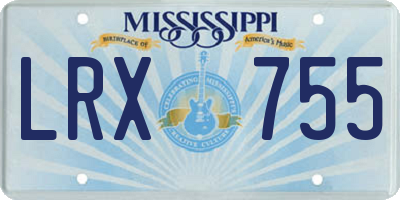 MS license plate LRX755