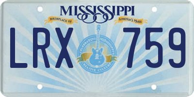 MS license plate LRX759