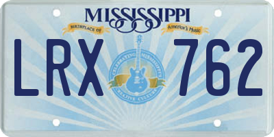MS license plate LRX762